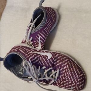 Nike Free 5.0 TR Fit Running Shoes Purple and White SZ 8